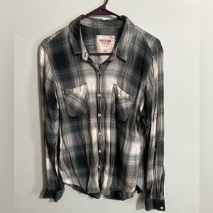 Grey and white flannel